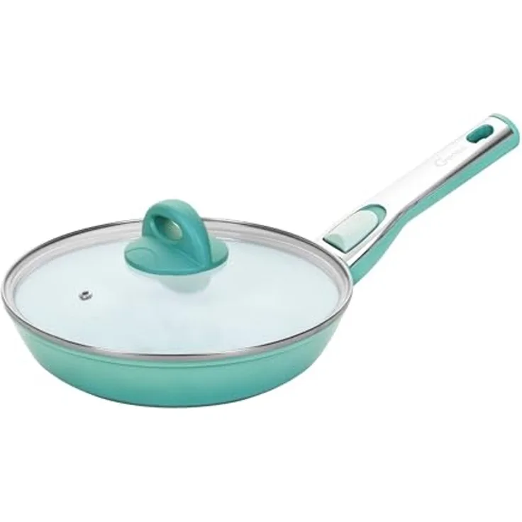 Genius Bratpfanne Cerafit Revolution Pfanne 24 cm, Keramik antihaftbeschichtet, Aluminium (2-tlg, Pfanne und Deckel Pfanne Ø 24 cm), langlebige Keramik-Beschichtung, frei von PFAS-Chemikalien