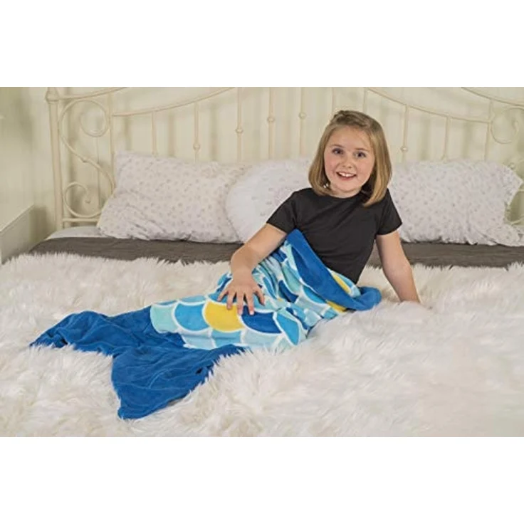 Kinderdecke Cuddle Tails Meerjungfrauendecke WAVE BLUE, Fin Fun, für Kinder – Bild 6