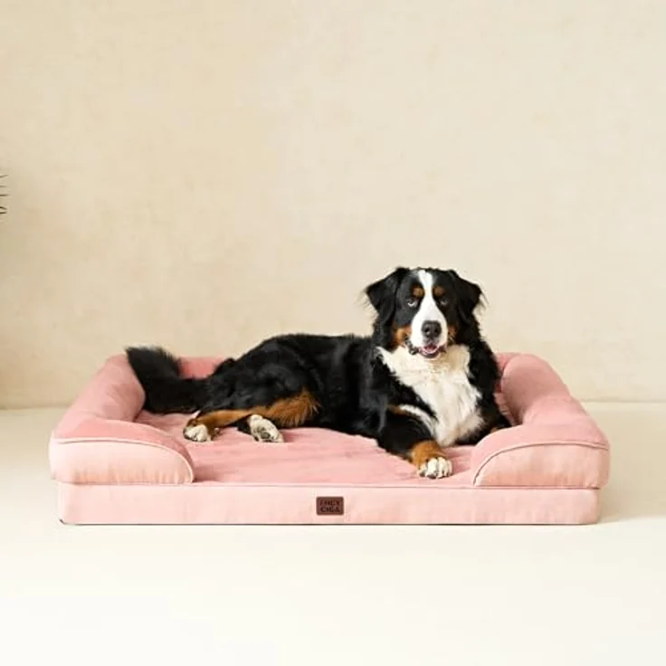 EHEYCIGA Orthopädisches Hundebett Grosse Hunde, Memory Foam XL, Waschbar, Wasserdicht rutschfest, mit Hohem Rand – Bild 10