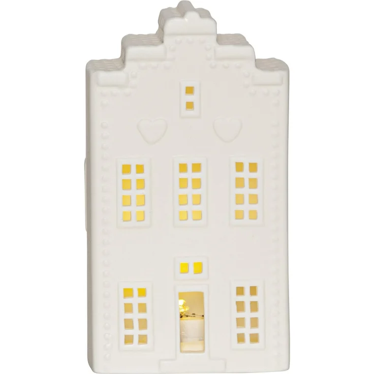 Lichthaus Vinter Keramik LED warmweiß H 16cm Timer Batterie