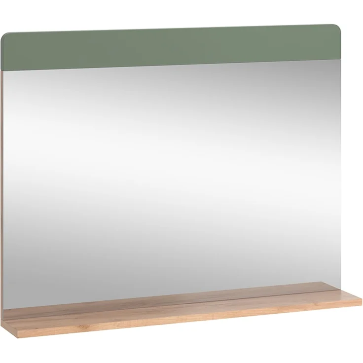 Badezimmerspiegel Izan Grün/Goldkraft Eiche 80.1 x 62 cm mit Ablage Vicco – Bild 1