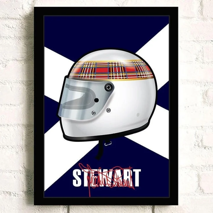 Poster Formel 1 Helm Rennfahrer Name Unterschrift · Deko Print ohne Rahmen - F Coulthard / 60x90 cm – Bild 5