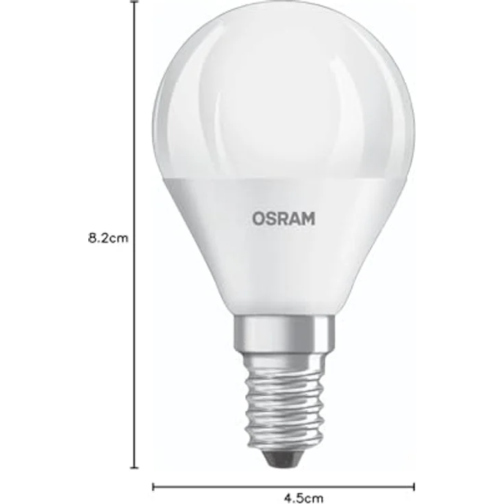 OSRAM LED-Tropfen E14 4,9W Base P40, matt, 3er Pack, 4.000K, nicht dimmbar – Bild 3