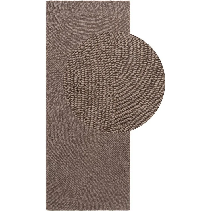 HANSE Home Wollteppich Calmio, auch als Läufer und in rund, rechteckig, Höhe: 18 mm, Handgetuftet, Wolle, Natur, Wohnzimmer, Schlafzimmer, Skandi, Hygge