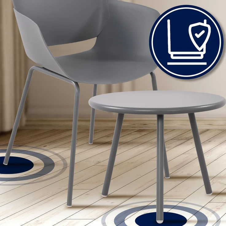 CLP Sitzgruppe Berena Set Tisch Berea Stühle Alpena wetterfest und UV-beständig,dunkelgrau 2 Stühle – Bild 4