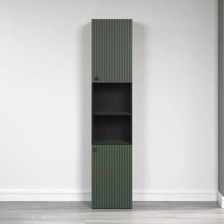 Badezimmer Hochschrank Bliss in grün 40 x 186 cm – Bild 5
