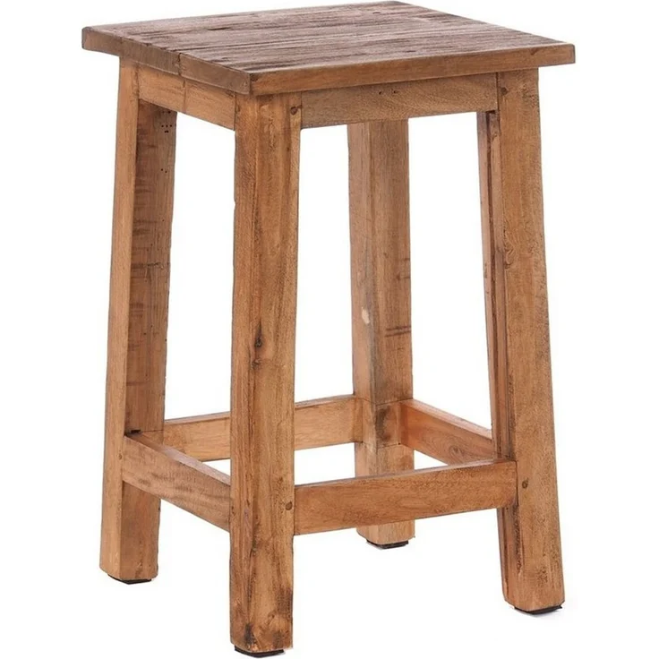 DESIGN DELIGHTS Hocker Sitzhocker MADERO, 48x30cm(HxB) Altholz Holzhocker, massivholz Hocker – Bild 1
