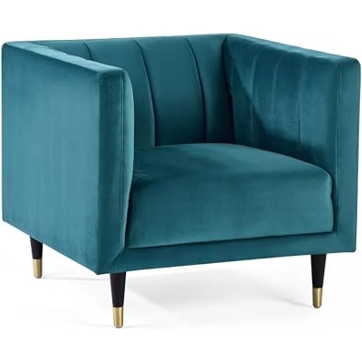 Julian Bowen Salma Stuhl mit gewellter Rückenlehne, Blaugrün, Einheitsgröße – Bild 5