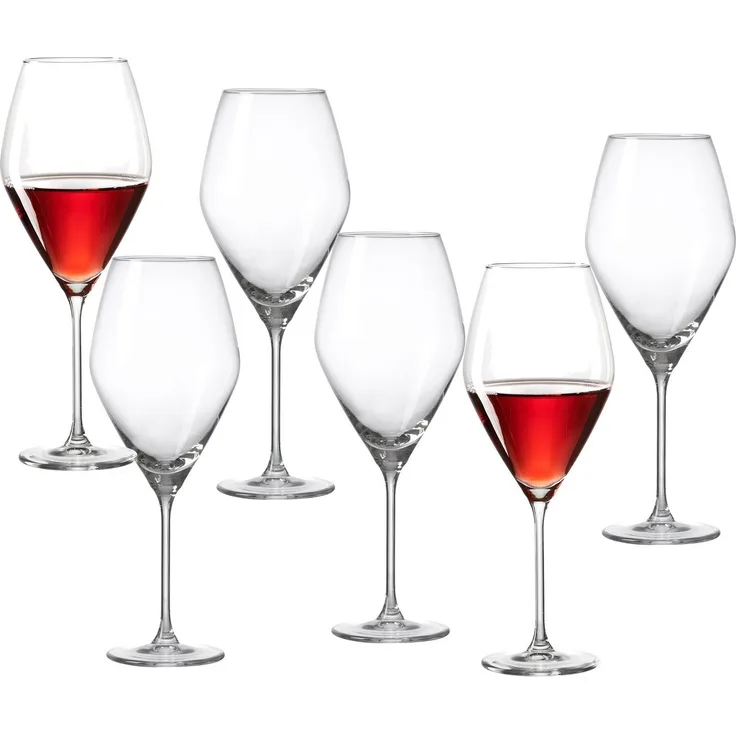 Ritzenhoff & Breker Rotweinglas Salsa, Glas, robust und kristallklar, 6-teilig