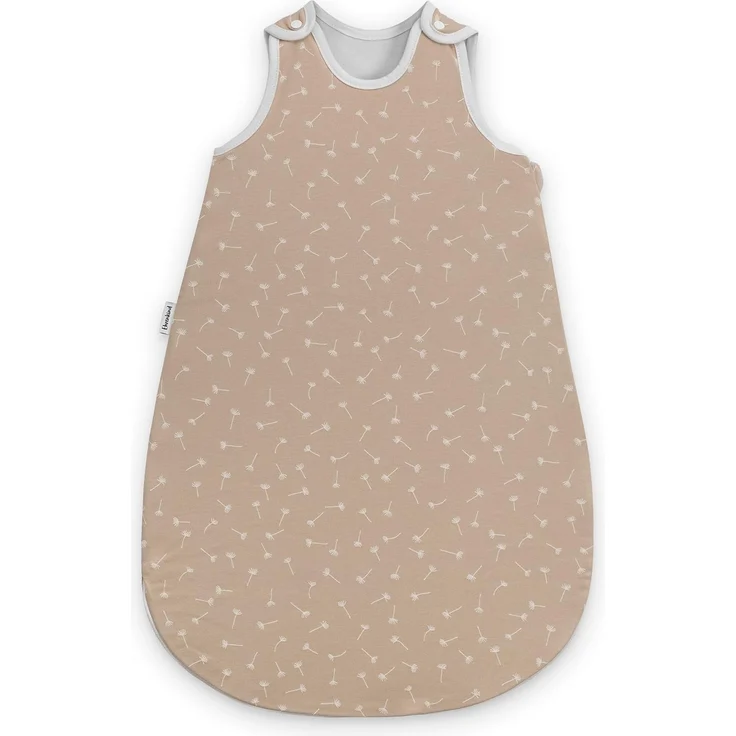Ehrenkind® Babyschlafsack | Schlafsack Rund 2.5 TOG | Bio-Baumwolle | Ganzjahres Schlafsack Baby Gr. 62/68 Farbe Beige Pusteblume | Oeko-Tex | Schlafsack winter und Sommer – Bild 1