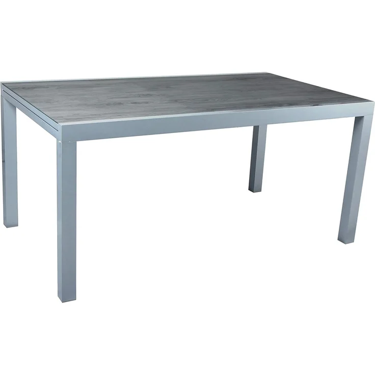 greemotion Ausziehtisch Monza, Glastischplatte, Keramiklook, 160/240 x 75 x 90 cm, Silber / Grau – Bild 4