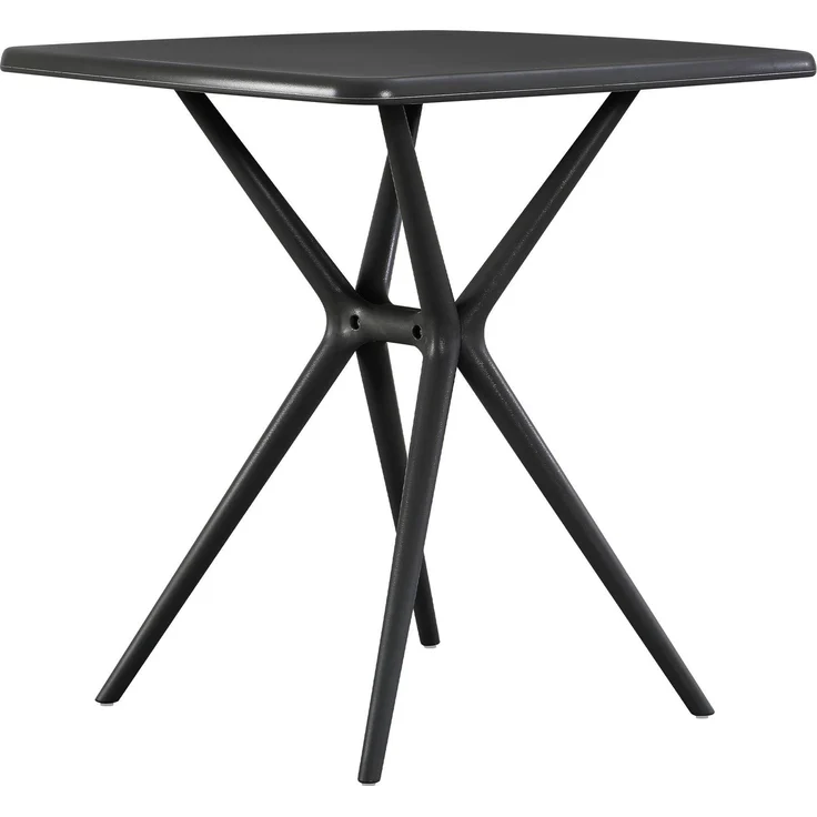 CLP Gartentisch Becky eckig 72 x 72 cm wetterfest winterfest UV-beständig,schwarz – Bild 5