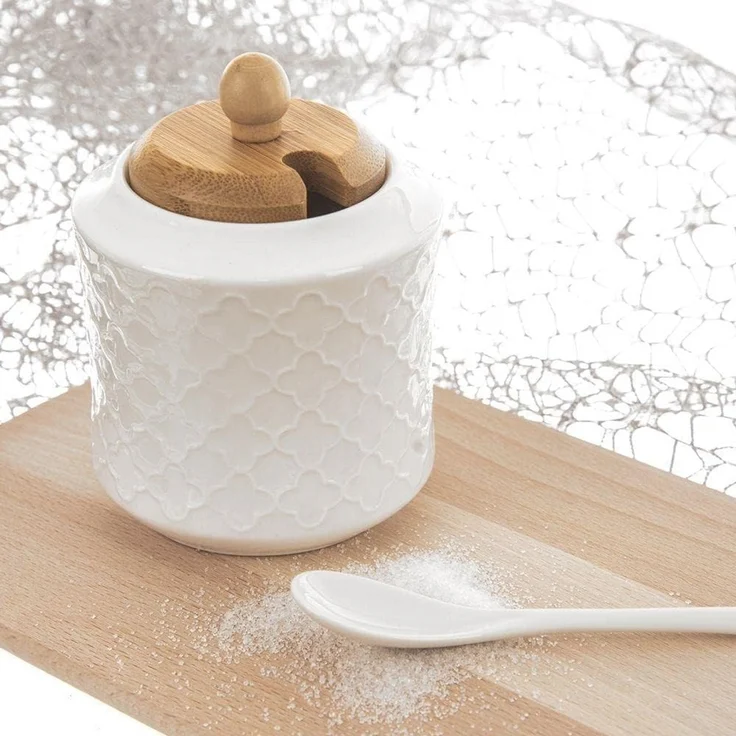 Orion Orion Zuckerdose aus Porzellan, Zuckerdose mit Löffel 47762 – Bild 2