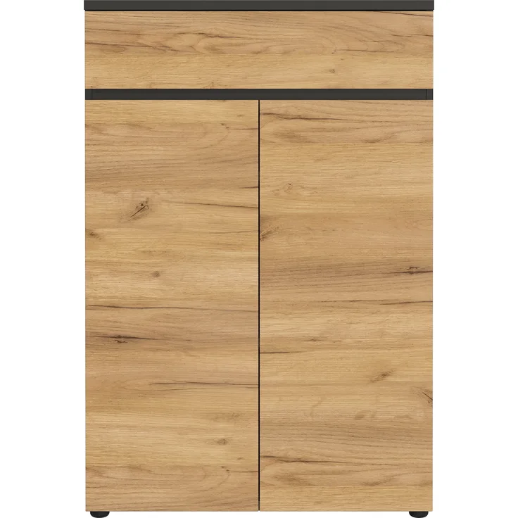Germania Aktenschrank 4265-549 GW-Lissabon, in Graphit/Eiche, griffloses Design, 80 x 120 x 40 cm (BxHxT)