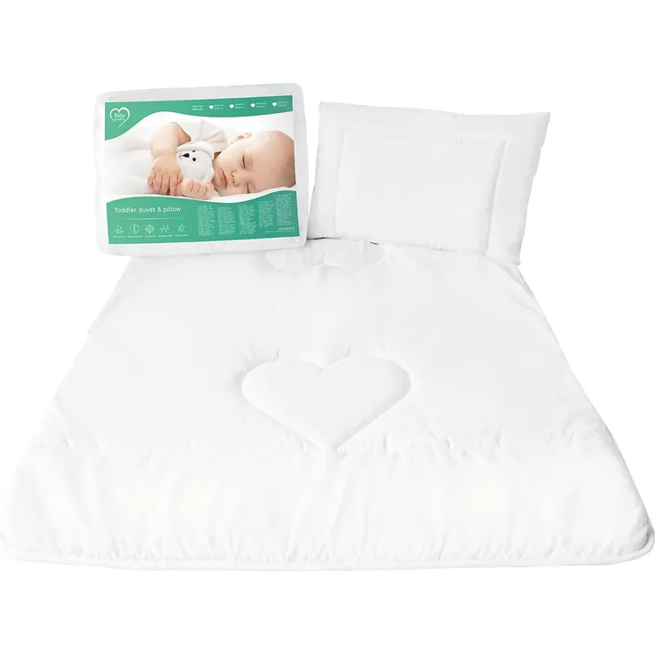 Baby Comfort 100% Baumwolle Bettwäsche Bettdecke 150x120 cm + Kissen 40x60 cm Junior Kleinkind Füllung Set