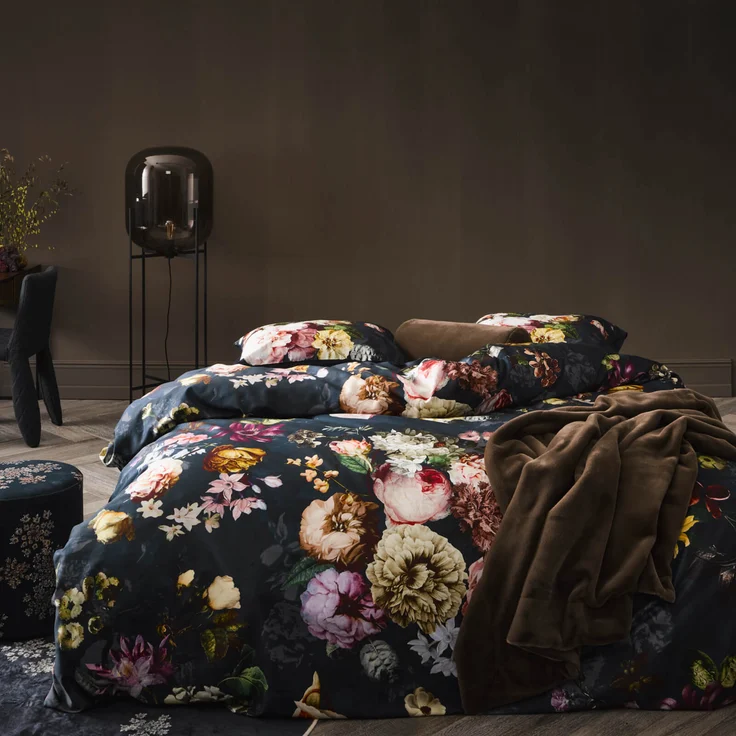 Essenza 'Fleur' Bettwäsche, Indigo Blue, 155x220 cm + 1 x 80x80 cm, Flanell – Bild 5