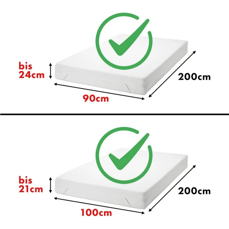 Jacobson Spannbettlaken aus 100% Baumwolle, Jersey Bettlaken 160 g/m², Spannbetttuch mit Gummizug, OEKO-TEX®, pflegeleicht, viele Farben – Bild 3