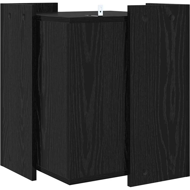 vidaXL Katzenstreu Box Umzäunung Schwarz Eichen-Optik 42 x 42 x 51 cm 886271 – Bild 7