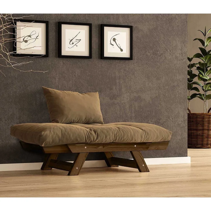 Skye Decor 'CPT8132-140' Garten-Sessel, Walnuss / Camel, 108-140 x 75 cm – Bild 3