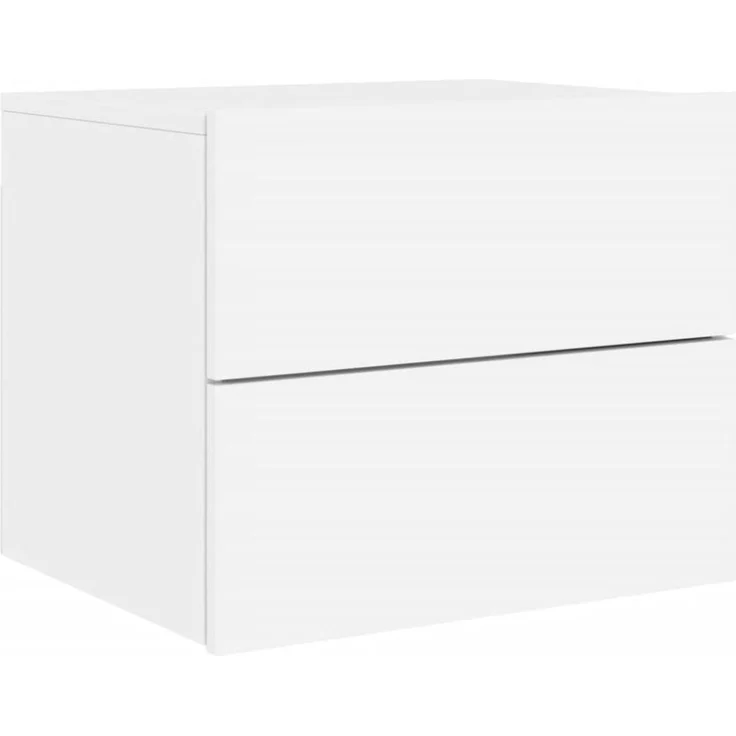 vidaXL Wand-Nachttisch mit LED-Leuchten Weiß 836812 – Bild 2