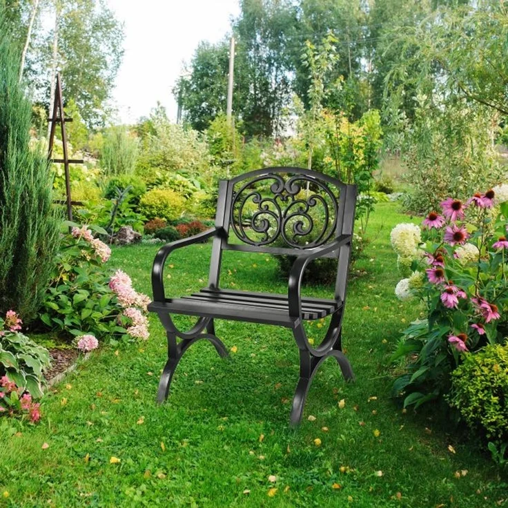 Antiker Gartenstuhl aus Metall 10051929_46 – Bild 2