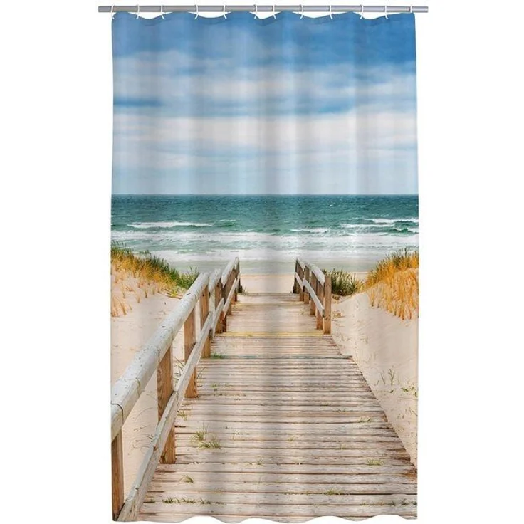 Ridder Duschvorhang Nordsee Breite 180 cm, inkl. Duschvorhangringe – Bild 4