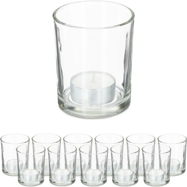 Teelichtgläser transparent im 12er Set 10042107 – Bild 1