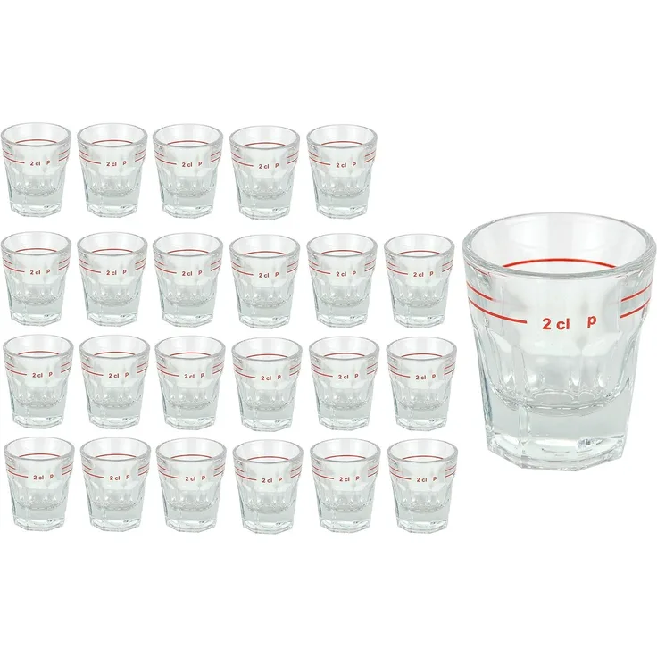 24er Set Stamper Lahnstein Schnapsgläser 2cl geeicht