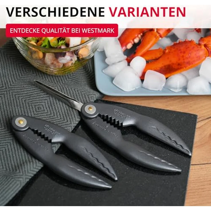 WESTMARK Fischbesteck Hummerknacker mit Pinzette »Cracky-Spezial« Black Edition, Aluminium, Edelstahl, griffige Haptik – Bild 10
