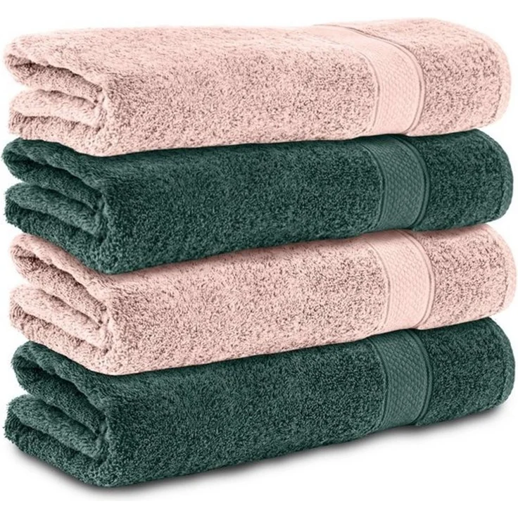 Komfortec Handtuch Set 100% Baumwolle, 470 g/m², Frottee (Set, 4-St), Handtücher 50x100 cm Set, Weich – Bild 4