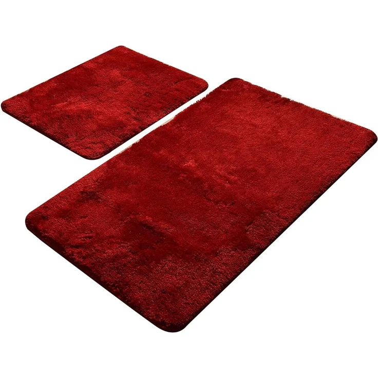 Badteppich-Set, 2-teilig, Rot – Bild 1