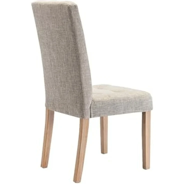 Vente-unique - VILLOSA Stuhl Stoff Beige - B 61 cm x H 100 cm x L 48 cm – Bild 5