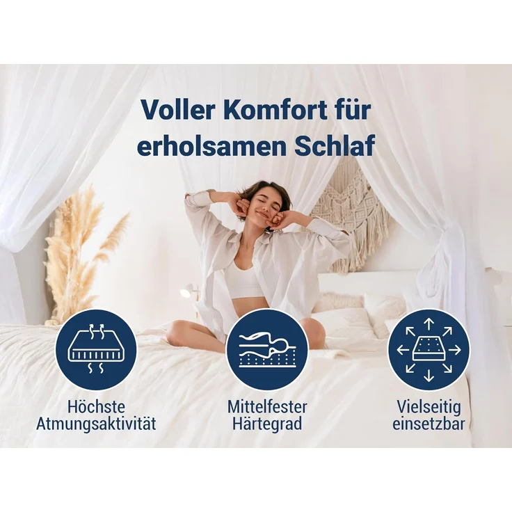Betten-ABC Basic-Line – Komfortschaummatratze geeignet für Gäste-/Jugendbetten, 90x190 cm – Bild 3