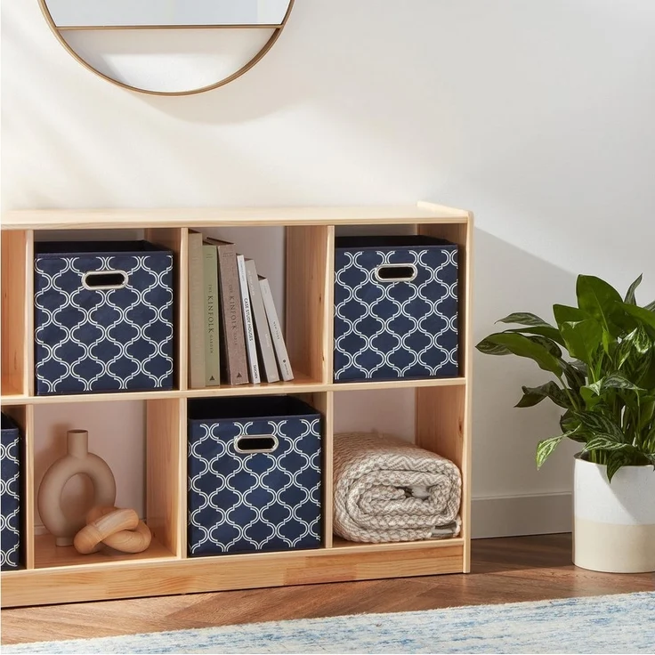 NAIPO Faltbox Alsterwell Faltboxen 6er-Set 26,7×26,7×27,9 cm, Faltbare Aufbewahrungsboxen aus Vliesstoff mit Griffen – Bild 2
