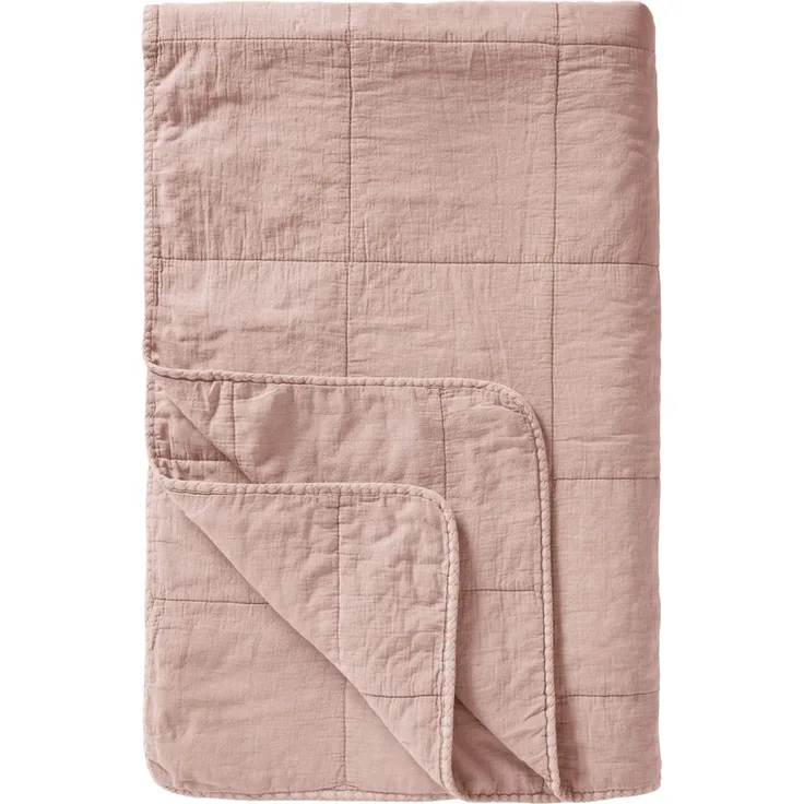 Ib Laursen - Decke Quilt Tagesdecke Überwurf 180x130cm Vintage Rosa 6208-96