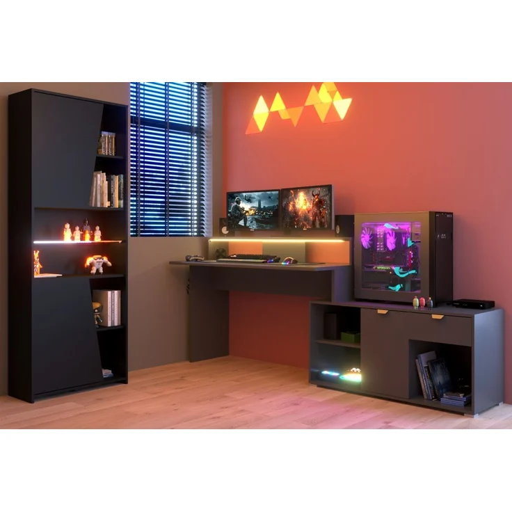 Parisot Work Gaming Set in schwarz und grau mit LED – Bild 2