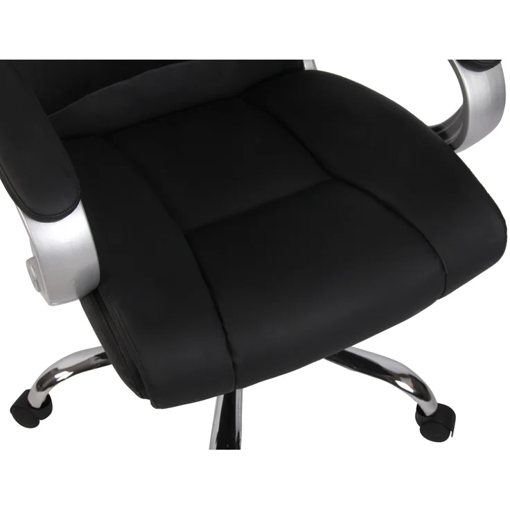 DELUKE® Bürostuhl SYDNEY - 113x66x70, Schwarz Kunstleder Metall Gestell ergonomische Bürostühle Homeoffice Stuhl mit Rollen – Bild 8