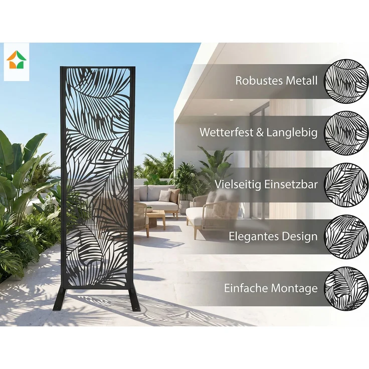 Dekorative Metallpaneel Metallsichtschutzwand - Flieder – Bild 1