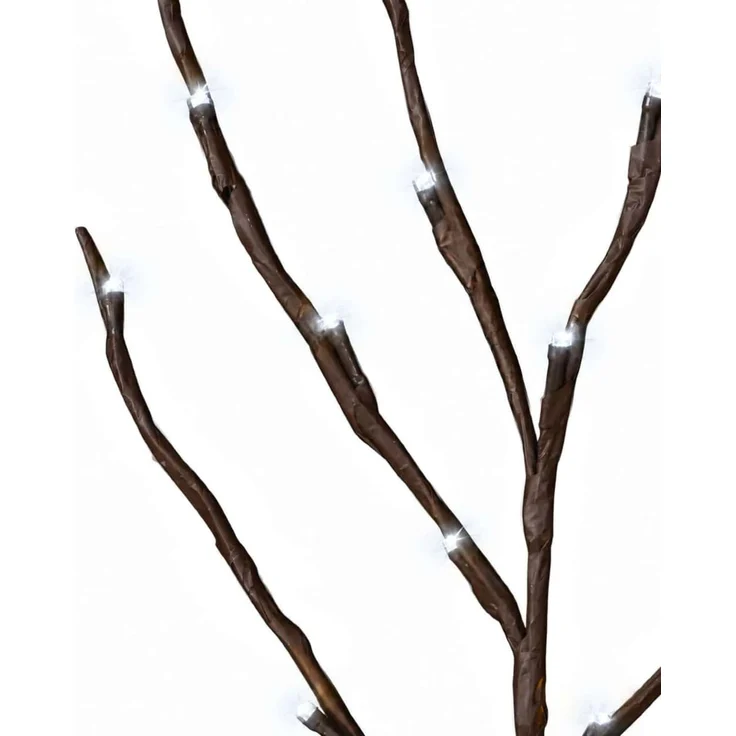 vidaXL LED-Kupferzweig Weihnachtsdekoration 3 stk. Braun 62 cm Stahl 42055398 – Bild 5