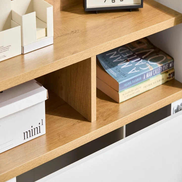 SoBuy FWT109-WN Schreibtisch, Spanplatte, Melamin, Weiß, 63 x 93 x 30 cm – Bild 7