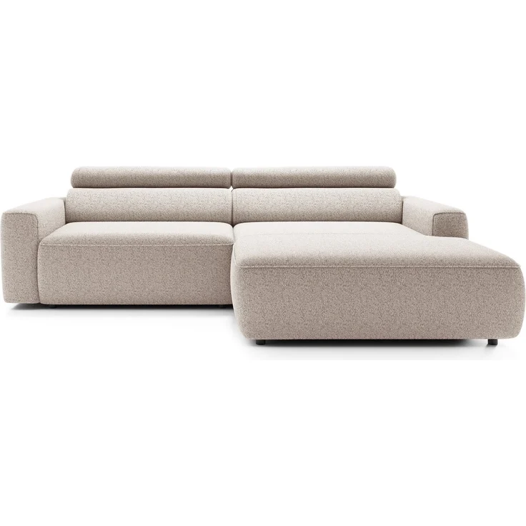 Selsey 'Fando' Ecksofa mit Schlaffunktion, L-Form, 4-Sitzer, Flechtstoff Hellbeige, 252 cm, rechts – Bild 4