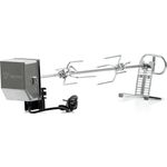 BBQ-Toro Grillspieß Edelstahl Grillspieß Set 70 cm, Motor 220V - 240V, 2 Fleischklammern