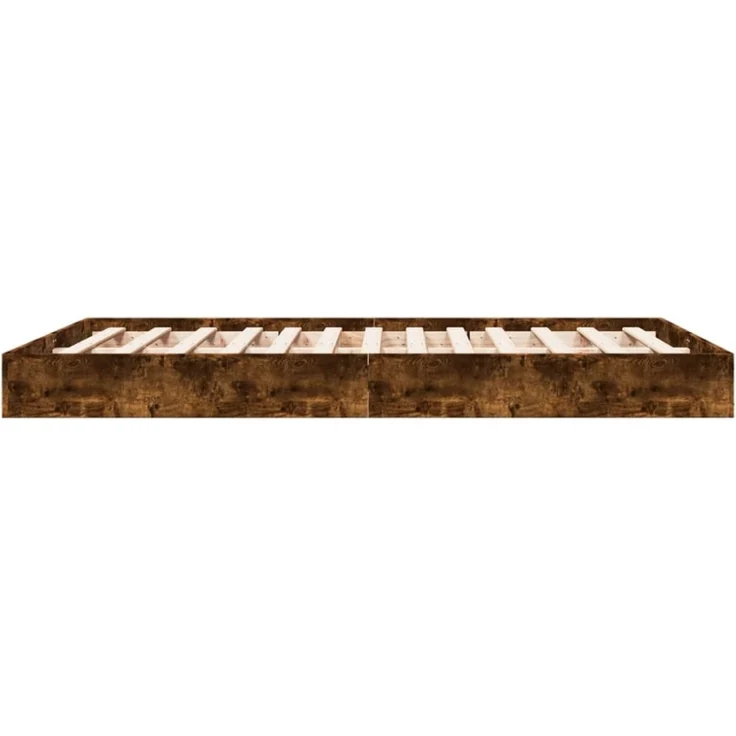 vidaXL Bettgestell ohne Matratze Räuchereiche 120x200 cm Holzwerkstoff 842032 – Bild 9