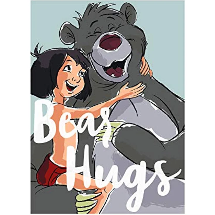 Komar Disney Wandbild Bear Hug, Kunstdruck für Kinderzimmer und Babyzimmer, 40x50cm, ohne Rahmen – Bild 1