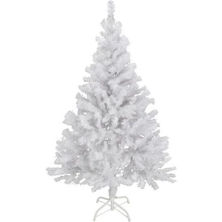 Spetebo Künstlicher Weihnachtsbaum Künstlicher Weihnachtsbaum klein - 90 cm / weiß, Kunstbaum, Kunst Tannenbaum Christbaum inklusive Baumständer