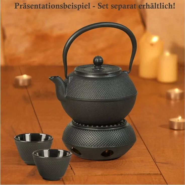 Dimono Teekanne Gusseisen Teebecher Teetassen, (Traditionelles Tee-Set), Emaille – Bild 2