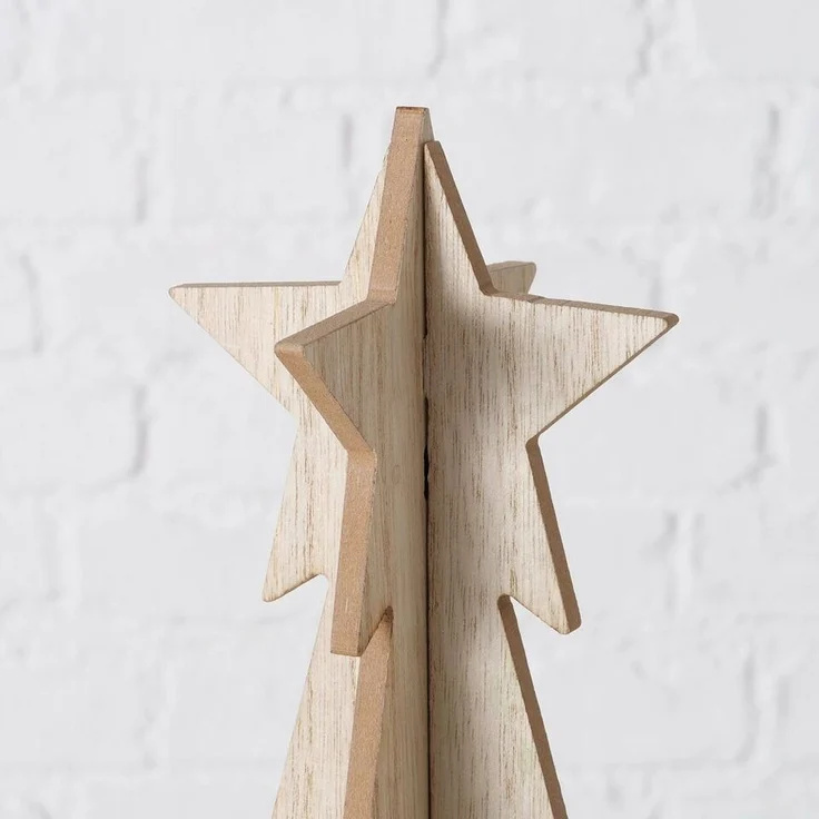 BOLTZE Etagere Etagere CHRISTMAS TREE natur braun Holz Dekoetagere Weihnachtsbaum Tan – Bild 1