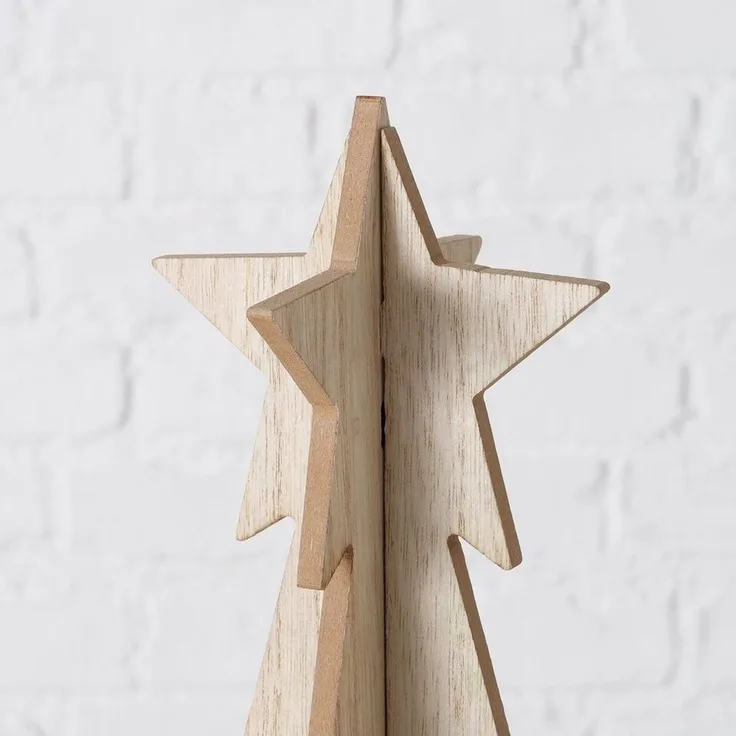 BOLTZE Etagere Etagere CHRISTMAS TREE natur braun Holz Dekoetagere Weihnachtsbaum Tan