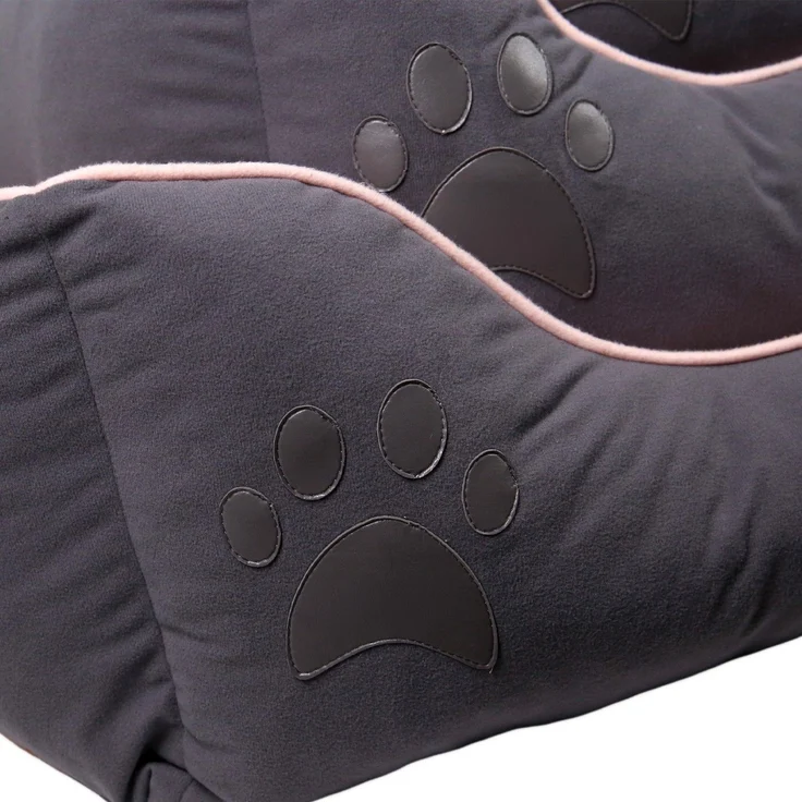 Paws & Whiskers 'Lucy Dog & Cat M - Grey, Pink' Haustierbett, Grau / Rosa, 55 x 75 x 20 cm – Bild 6