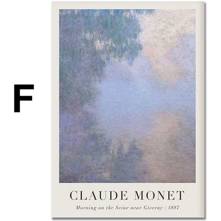 Poster Vintage Claude Monet Sommer als Deko Print ohne Rahmen - F / 21 x 30 cm